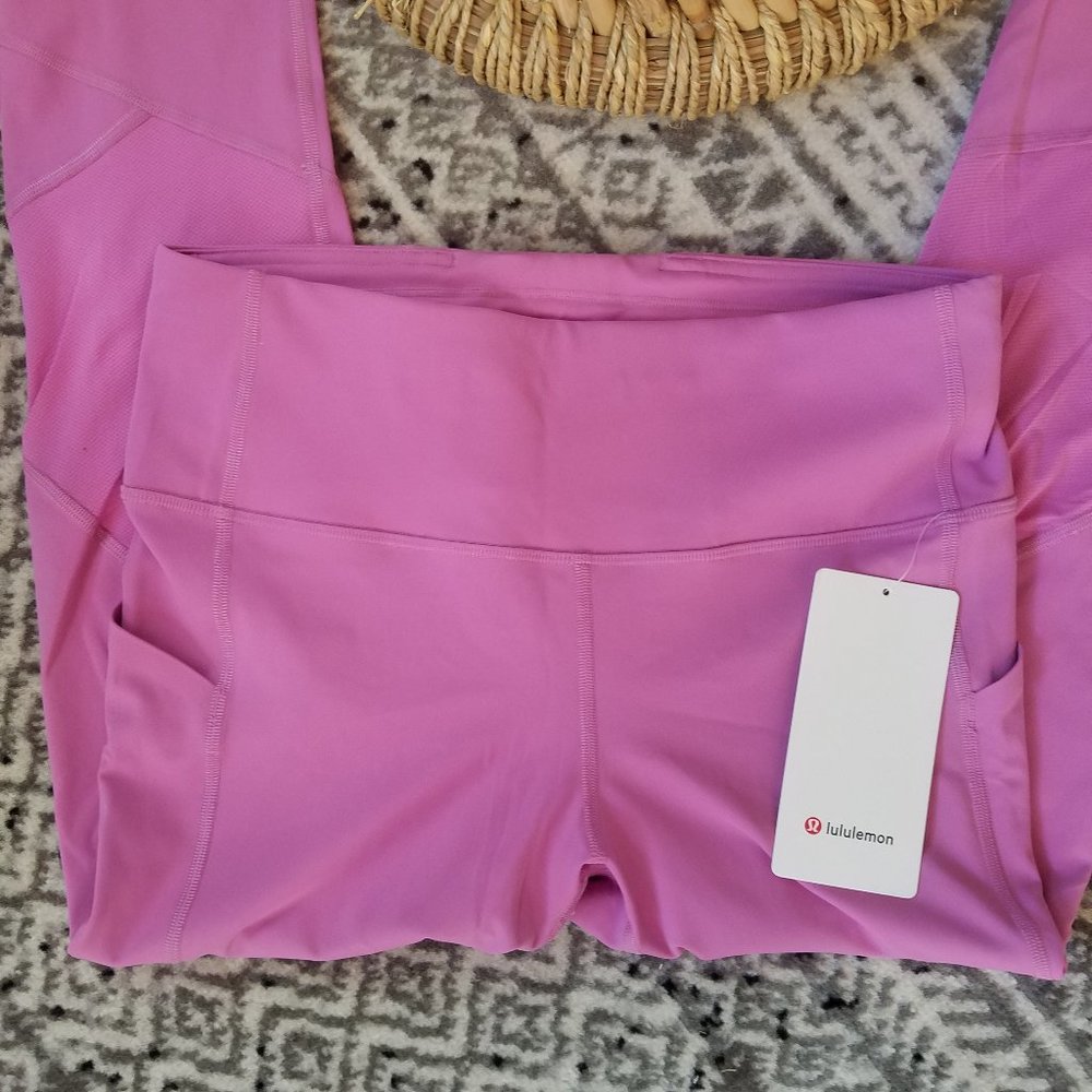 NWT Lululemon Pace Rival Crop Pink Size 8 Magenta - Picture 9 of 9